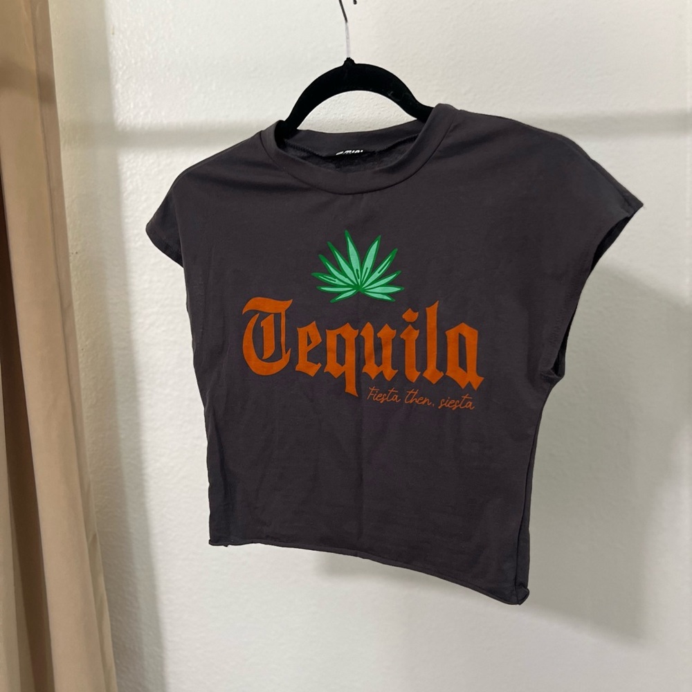 Tequila Graphic Crop Top